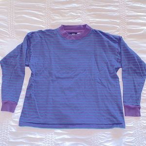 Urban Outfitters Striped Mock-Neck